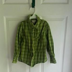 COPY - green plaid long sleeve button down